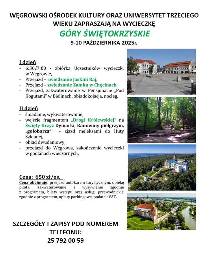 Wycieczka w G&oacute;ry  Świętokrzyskie 