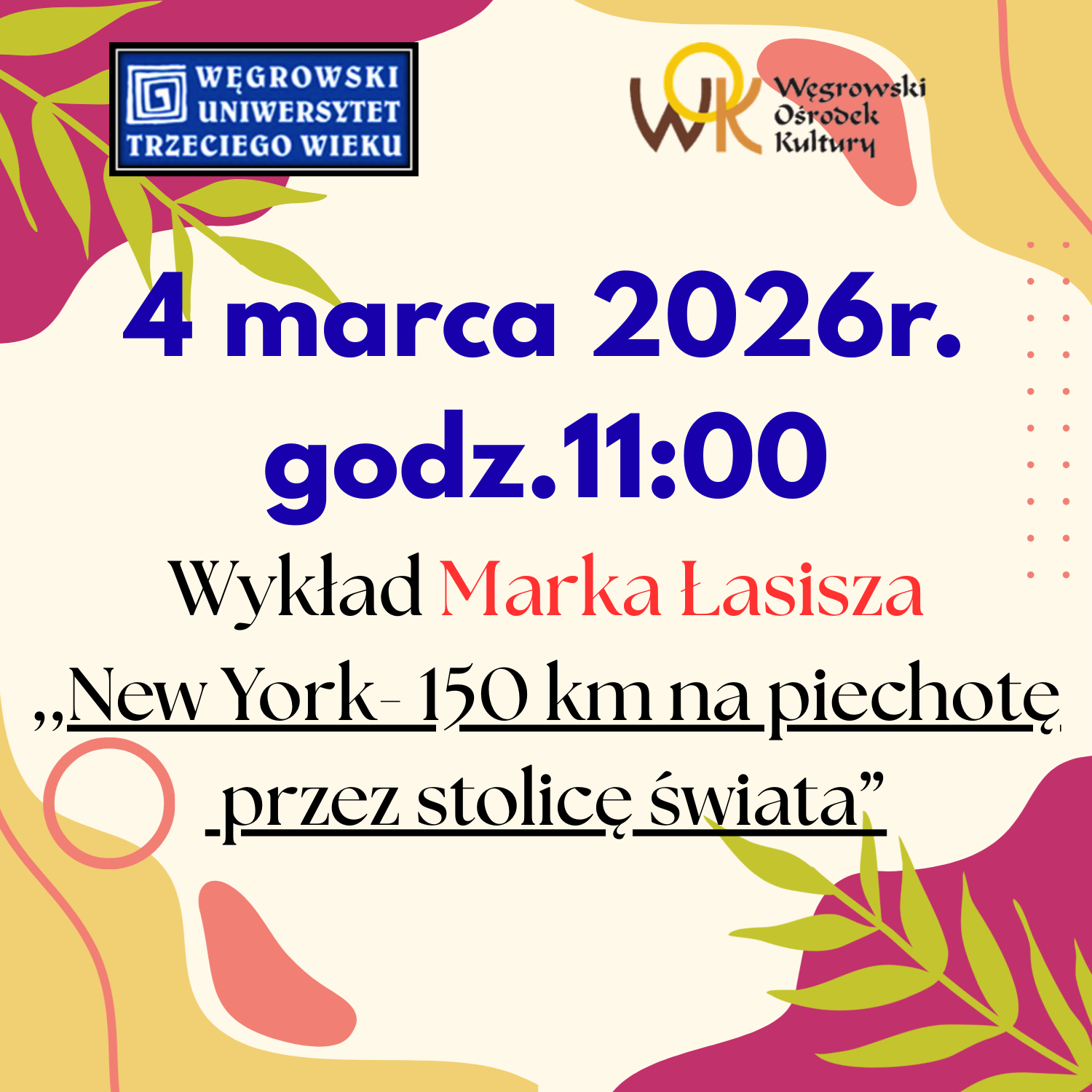 Wykład dla Uniwersytetu Trzeciego Wieku