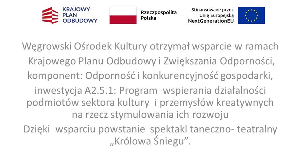 Informacja dotycząca,,Królowej Śniegu