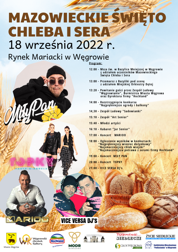 Plakat Mazowieckie Święto Chleba i Sera