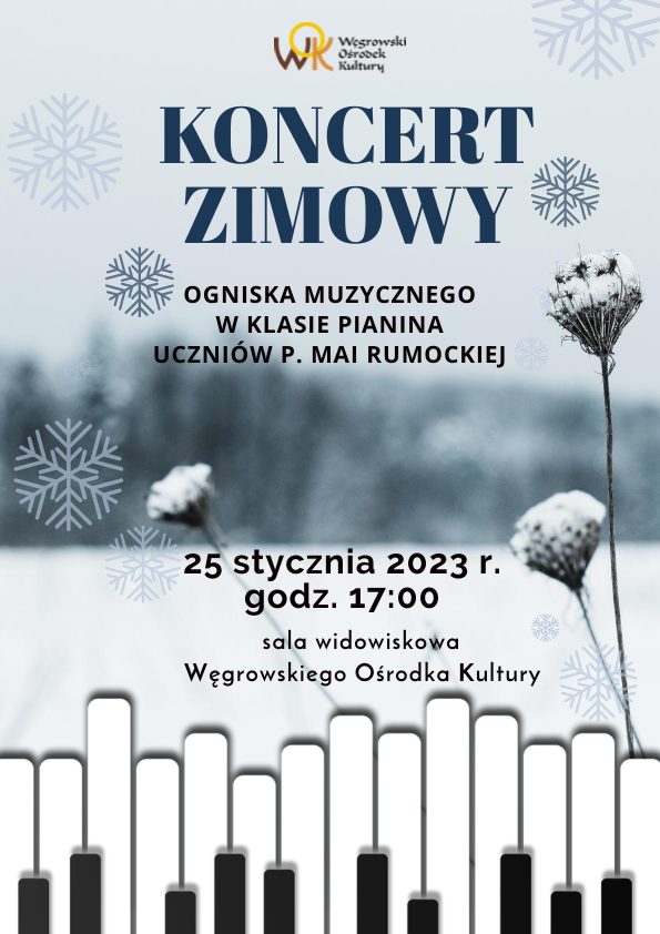 Plakat na koncert zimowy